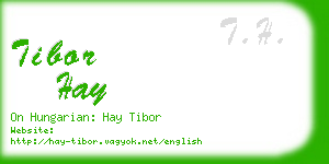 tibor hay business card